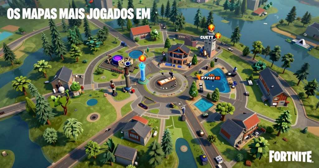 Os mapas mais jogados em cada jogo